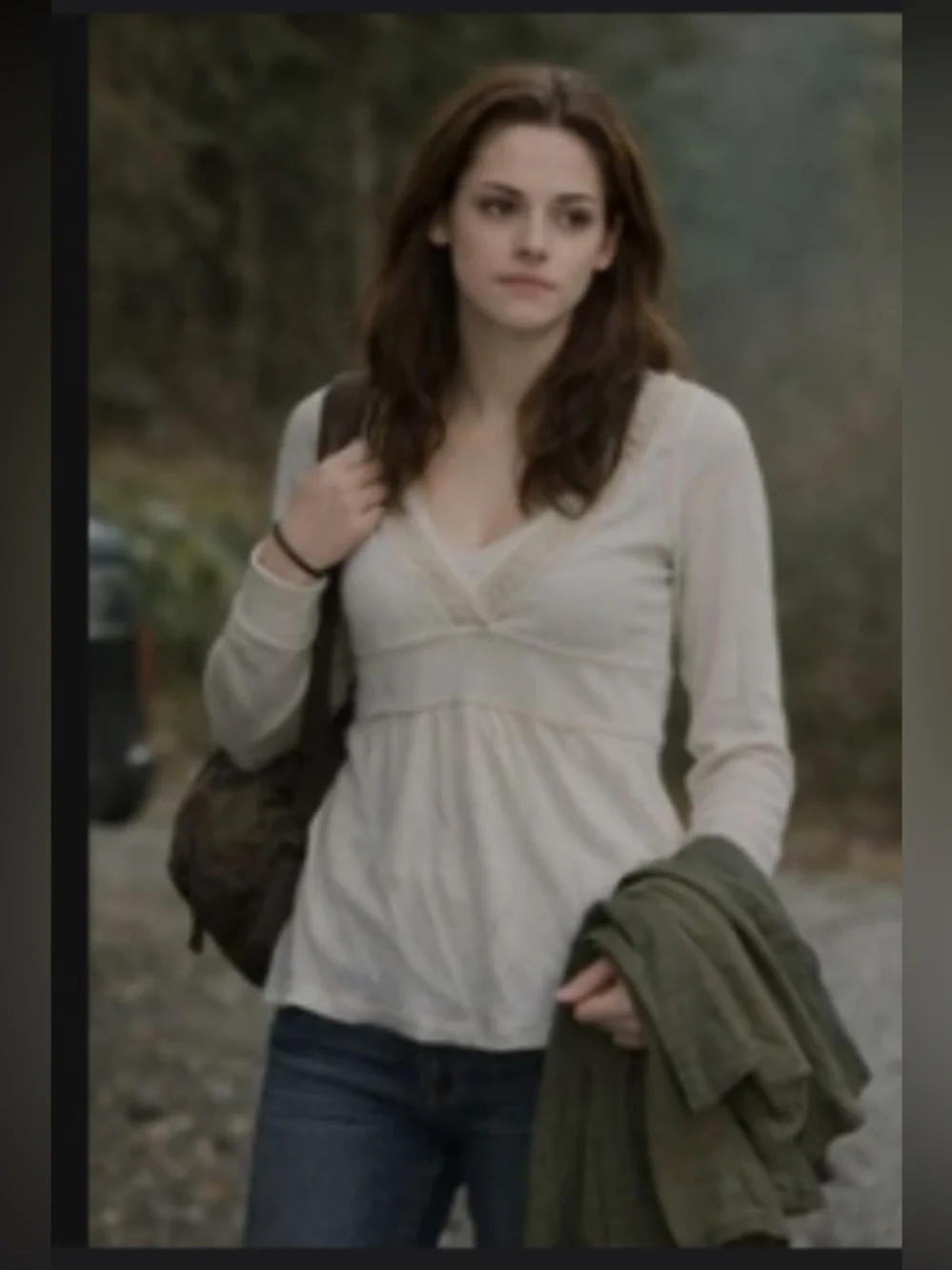 y2k Vintage Abercrombie & Fitch Light Pink Long Sleeve Babydoll Bella Swan Top S - Picture 13 of 13